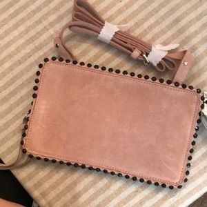 Zara Blush Suede Crossbody NWT